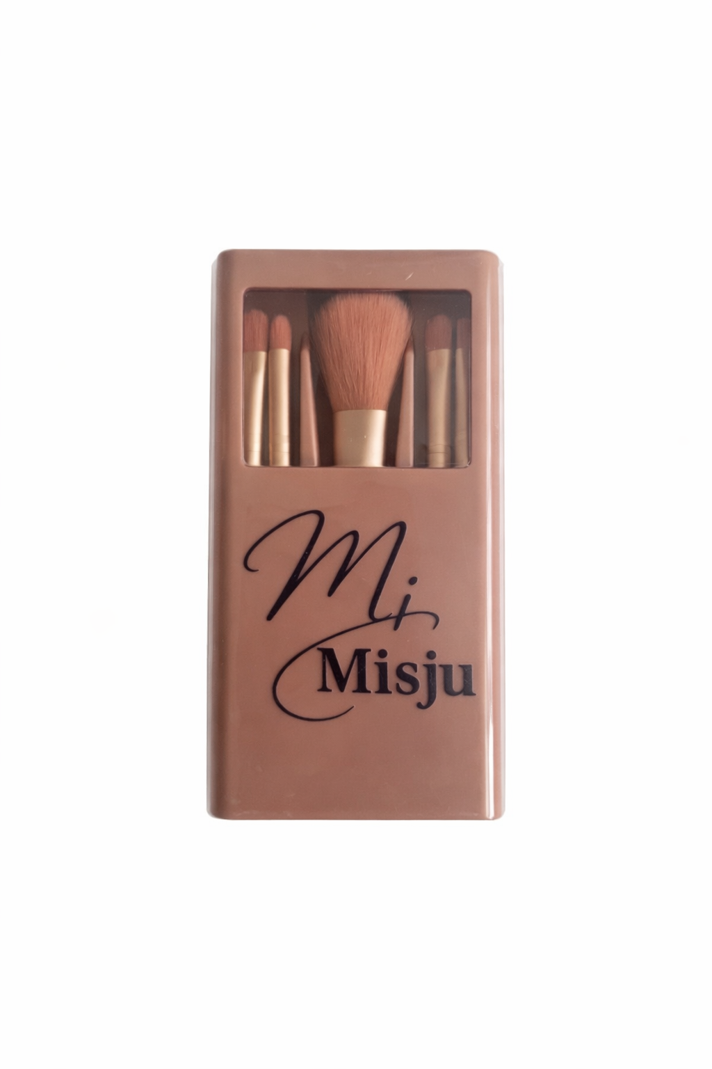 Misju 5-Piece Travel Makeup Brush Set with Mirror - Image 3