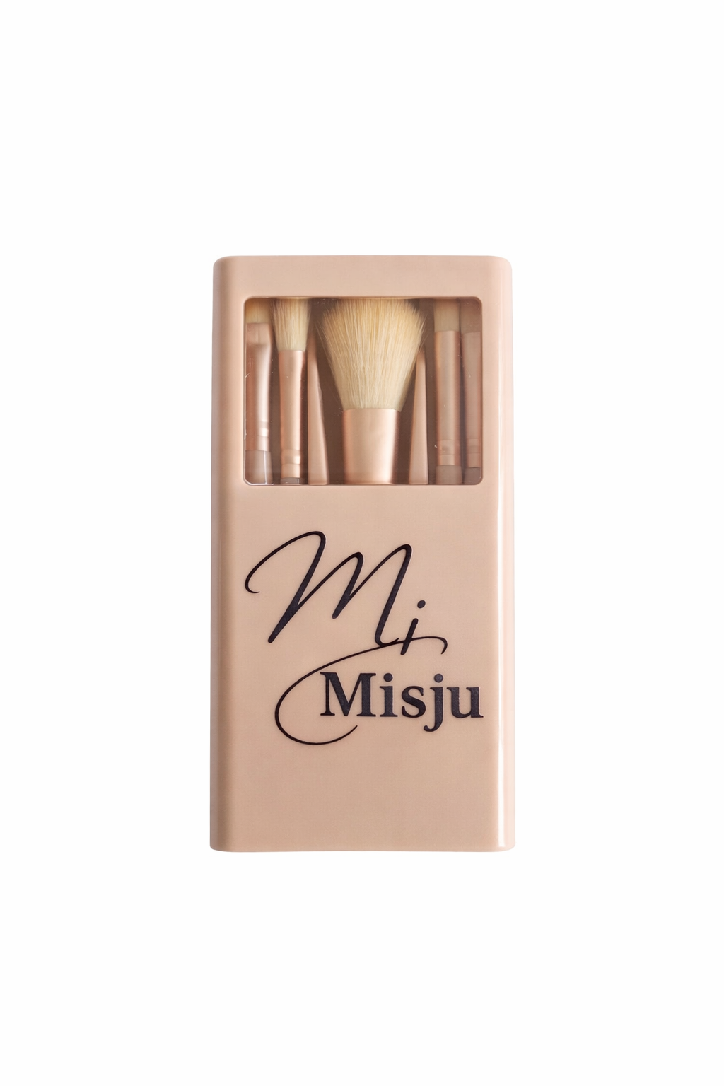Misju 5-Piece Travel Makeup Brush Set with Mirror - Image 2