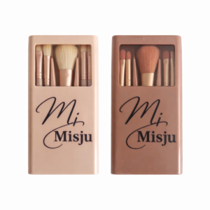 Misju 5-Piece Travel Makeup Brush Set with Mirror