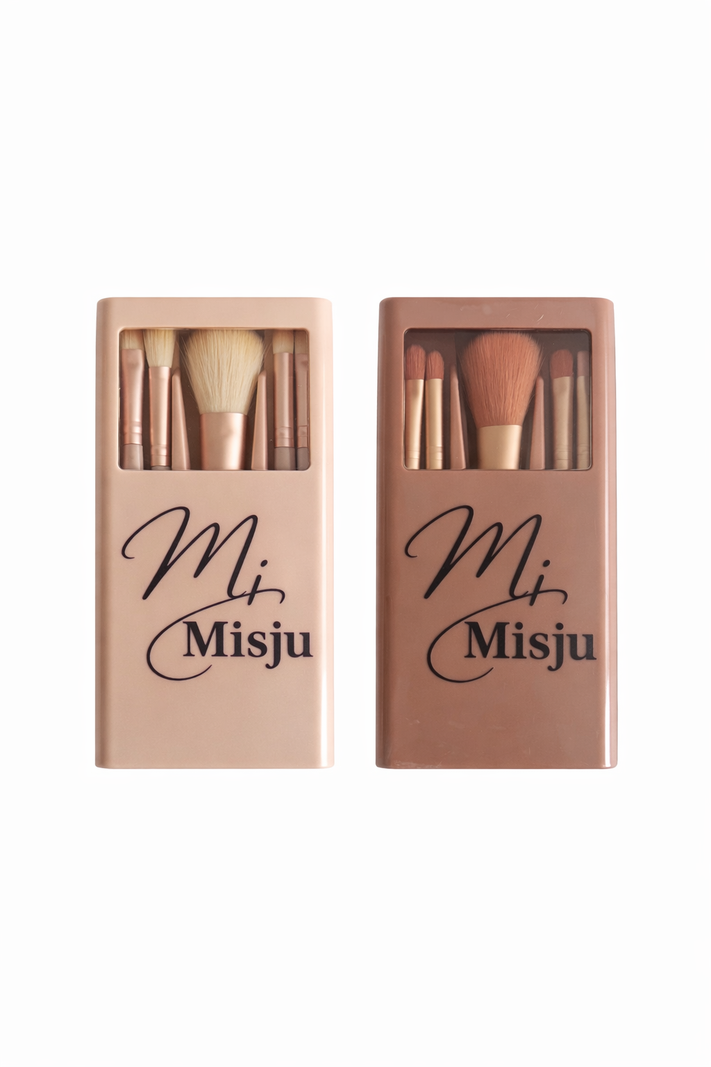 Misju 5-Piece Travel Makeup Brush Set with Mirror