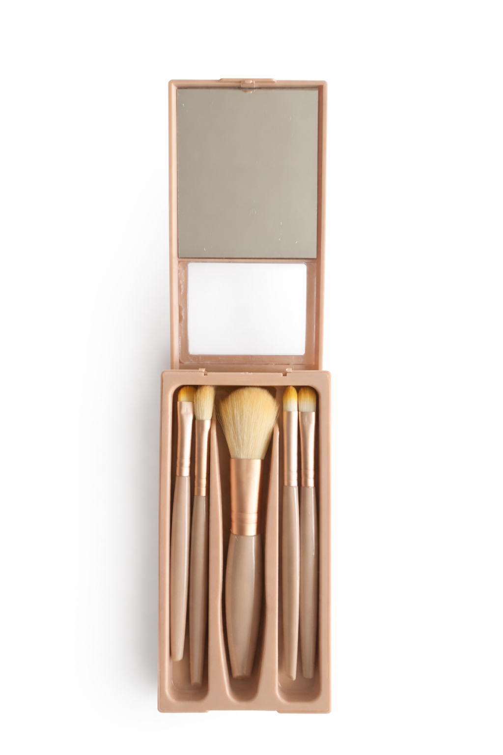 Misju 5-Piece Travel Makeup Brush Set with Mirror - Image 4