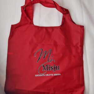 Foldable Shopping Bag – Red (Multicolor Design)